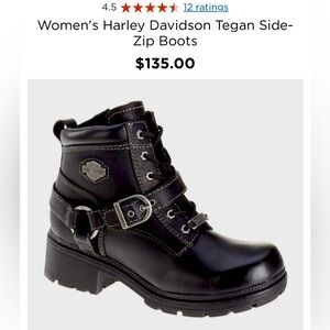 Harley Davidson Tegan Motorcycle Boots-Size 7.